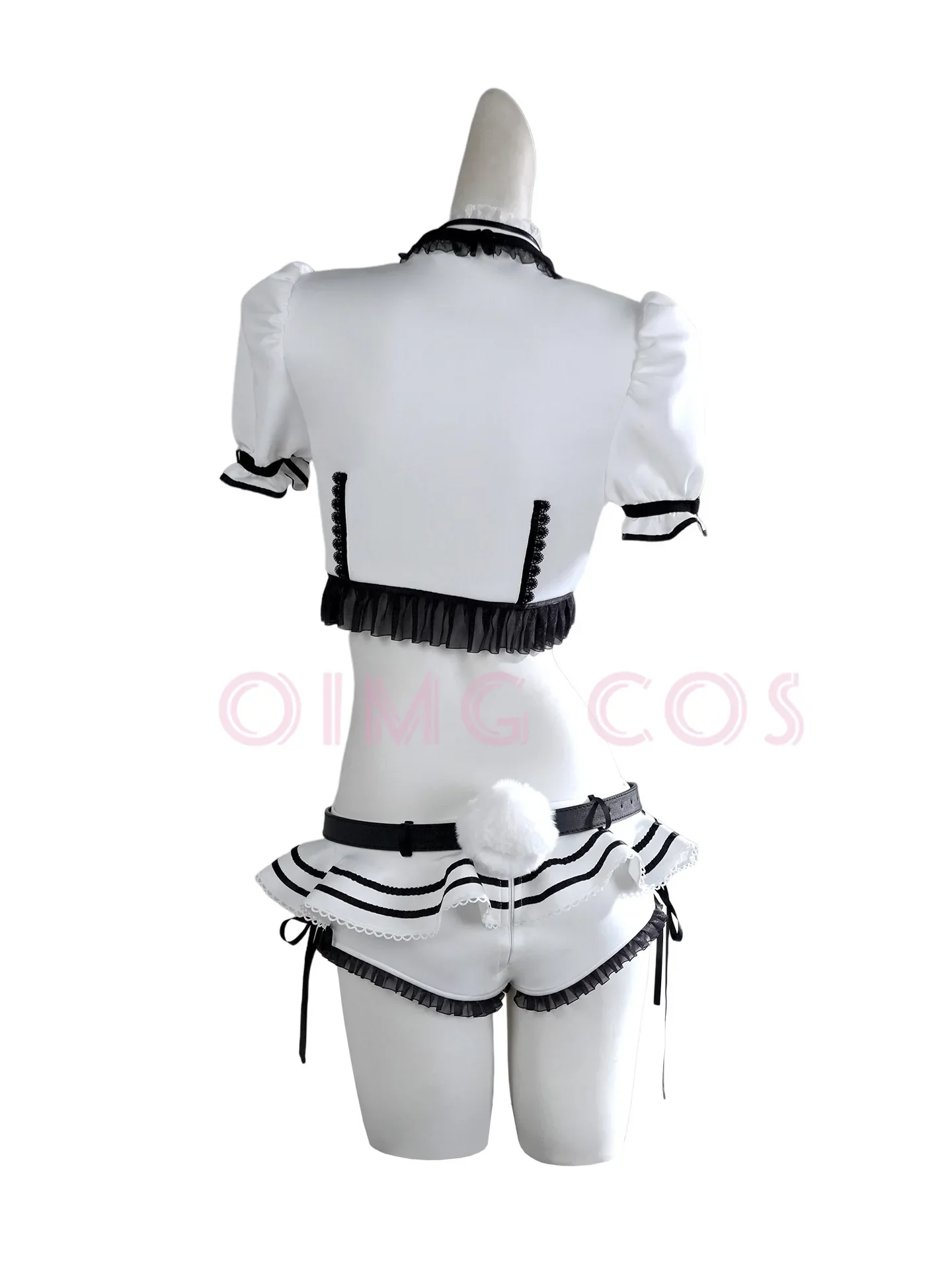 Marshmallow White Rabbit Nurse Outfit Cosplay Costume  Adult Halloween Carnival Cloak For Comic Con Cos Events - view 3