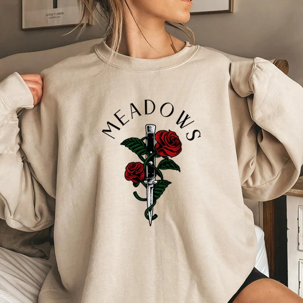 Zade Meadows Sweatshirt Run Little Mouse Hoodie Haunting Adeline Sweater Retro Dark Romance Jumper Unisex Book Lover Sweatshirts