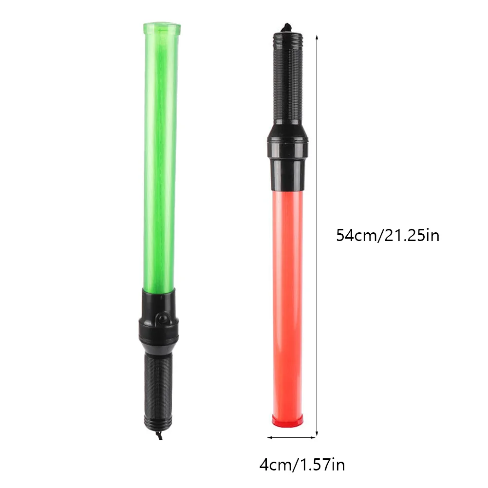 2Pcs LED Fire Emergency Baton Super Bright Flash Glowing Beacon for Traffic Firefighting Outdoors Night Visibility