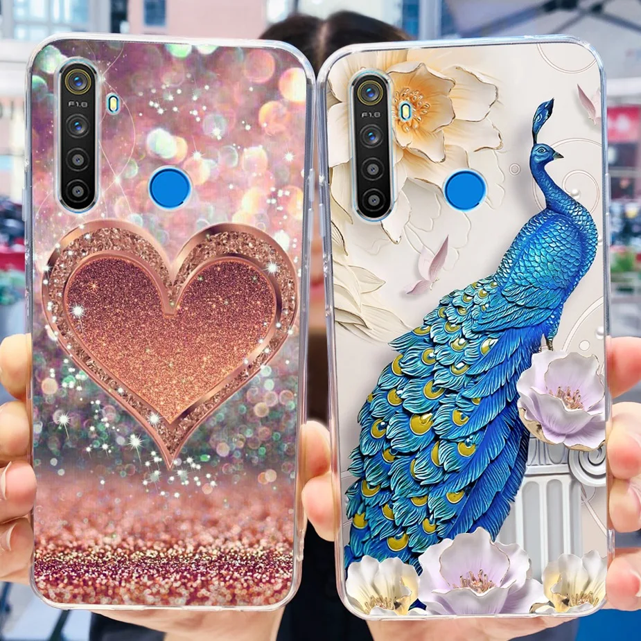 For Realme 5 Pro Case Realme 5i 5S Cute Fashion Painted Cover Clear Silicone Phone Case For Realme 5S 5i Realme5 Pro Soft Fundas