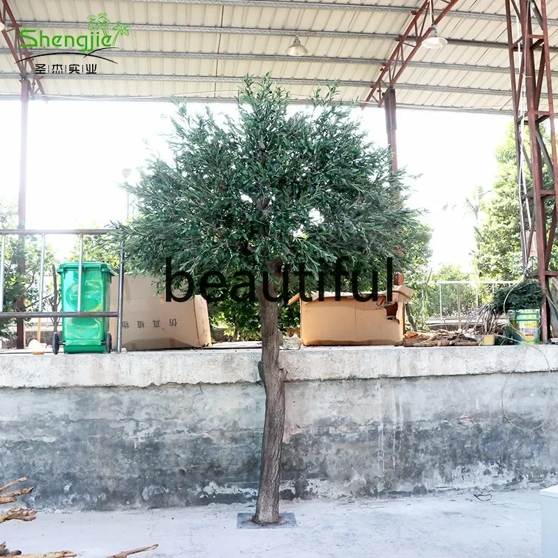 Artificial olive tree indoor greening sightseeing artificial olive tree shopping mall decoration artificial tree