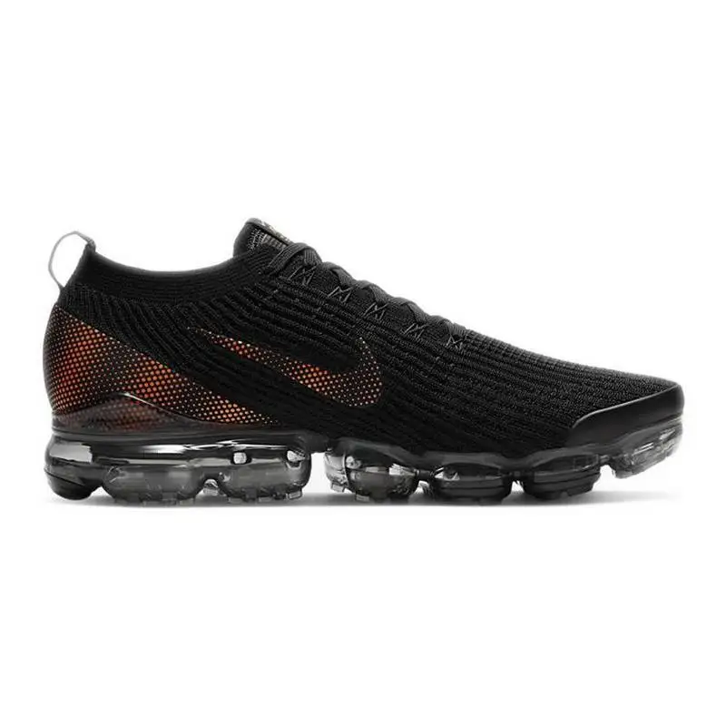 Nike Nike Air VaporMax Flyknit 3 Black Total Orange Dark Smoke Grey Sneakers shoes CU1926-001