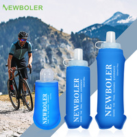 NEWBOLER 150/300/500ml Outdoor TPU Foldable Silicone Bite Size Water Bottle Running Camping Hiking Travel Practical Water Bottle