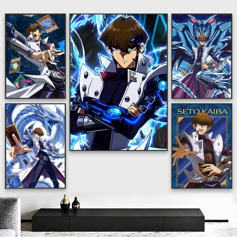 Anime Yu-Gi-Oh Seto K-Kaiba Poster Versatile HD Waterproof Wall Art Self-Adhesive Decor for Any Space Ideal Gift