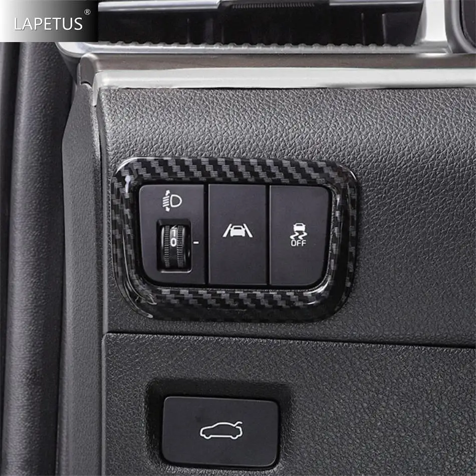 

Headlight Switch / Glass Lift Button / Gear Box Panel Cover Trim For KIA Optima / K5 GT 2020 - 2025 Car Carbon Fiber Accessories