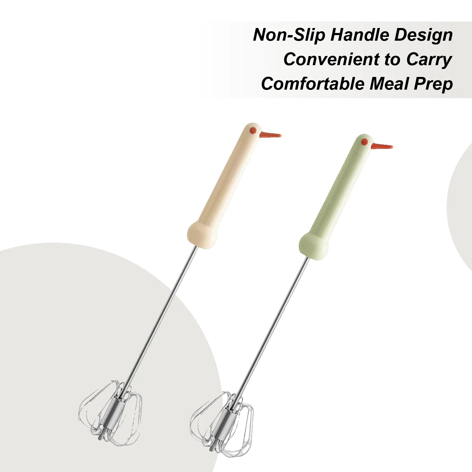 

Полуавтоматический венчик с нескользящей ручкой, нержавеющая сталь, венчик для крема, полуавтоматическая бытовая ручная венчик для взбивания яиц, выпечка