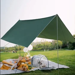 Outdoor camping tent polyester tarpaulin waterproof sunscreen UV resistant lightweight travel canopy