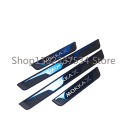 Car Door Sill Scuff Plate Trim Auto Protector Accessories ABS Stainless Steel Styling Sticker For Vauxhall Opel MOKKA X 2019+