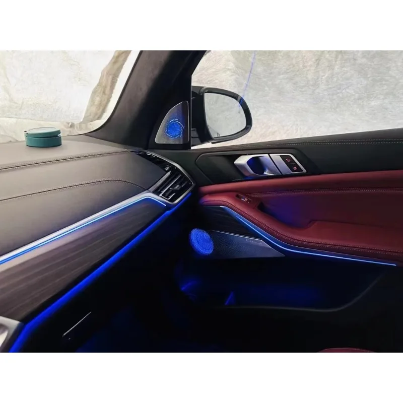 Car Ambient Lighting, Front and Rear Door Speakers, Night Light, High Pitched Speaker Cover Suitable for  X5/X7 G05/G07