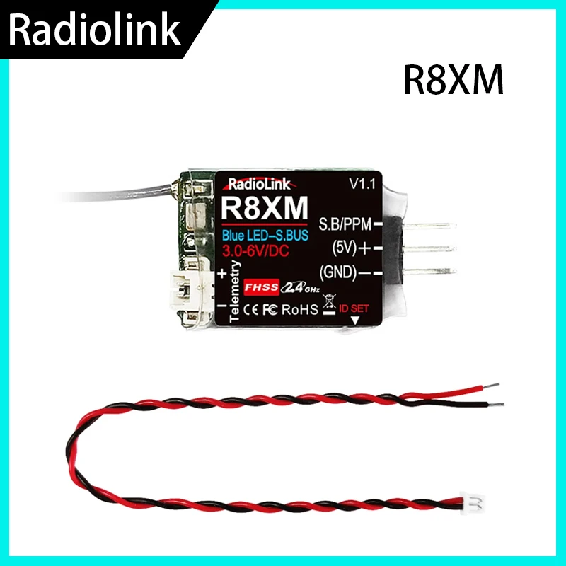 Future Flight Radiolink R8XM 8 Kanäle Mini 2,4 GHz Empfänger SBUS & PPM Signale Ausgang Echtzeit integrierte Telemetrie RC FPV Drohne