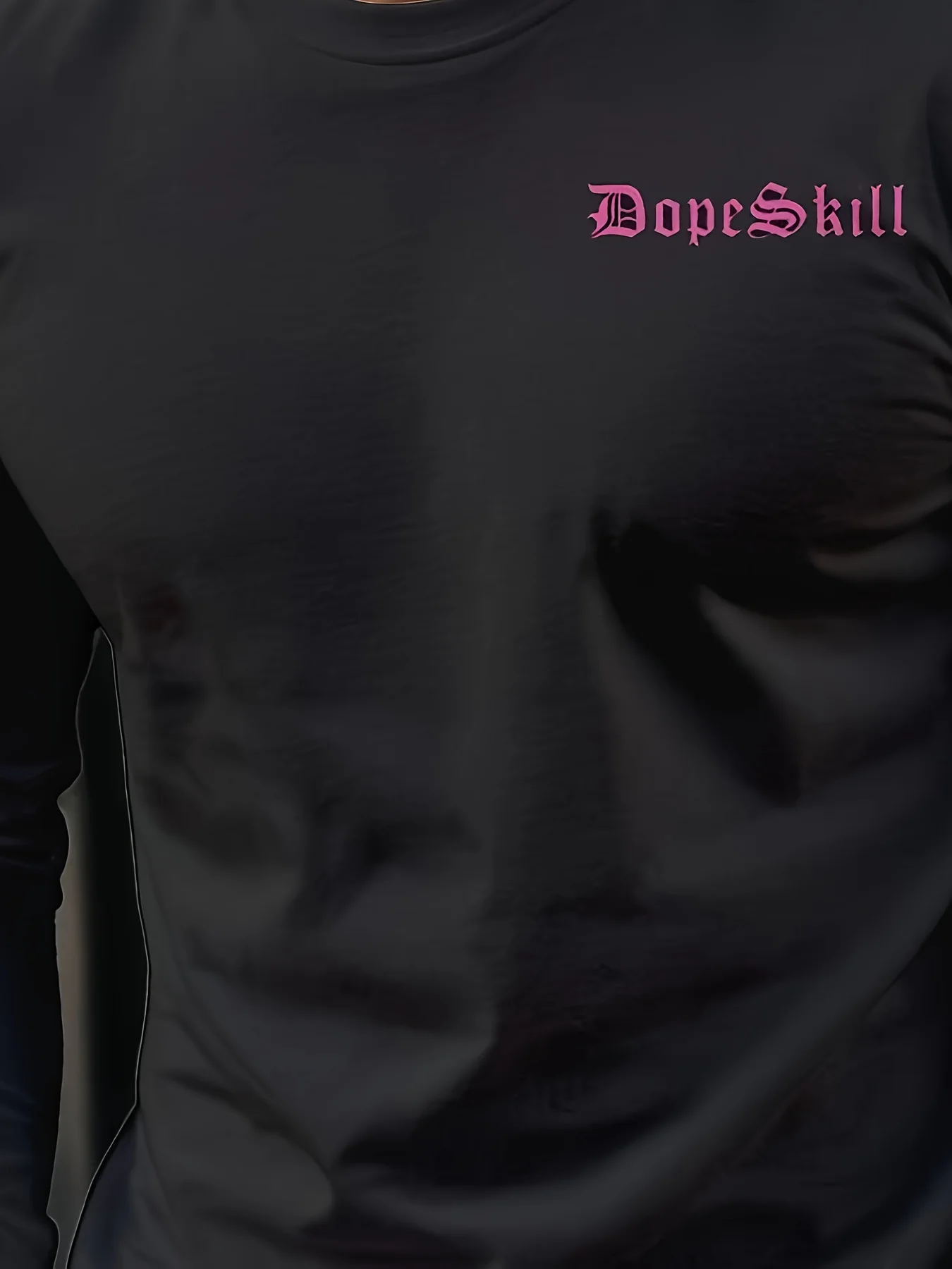 T-shirt da uomo a maniche lunghe stampata con motivo a dollari divertente, girocollo alla moda, comoda e traspirante per i viaggi quotidiani