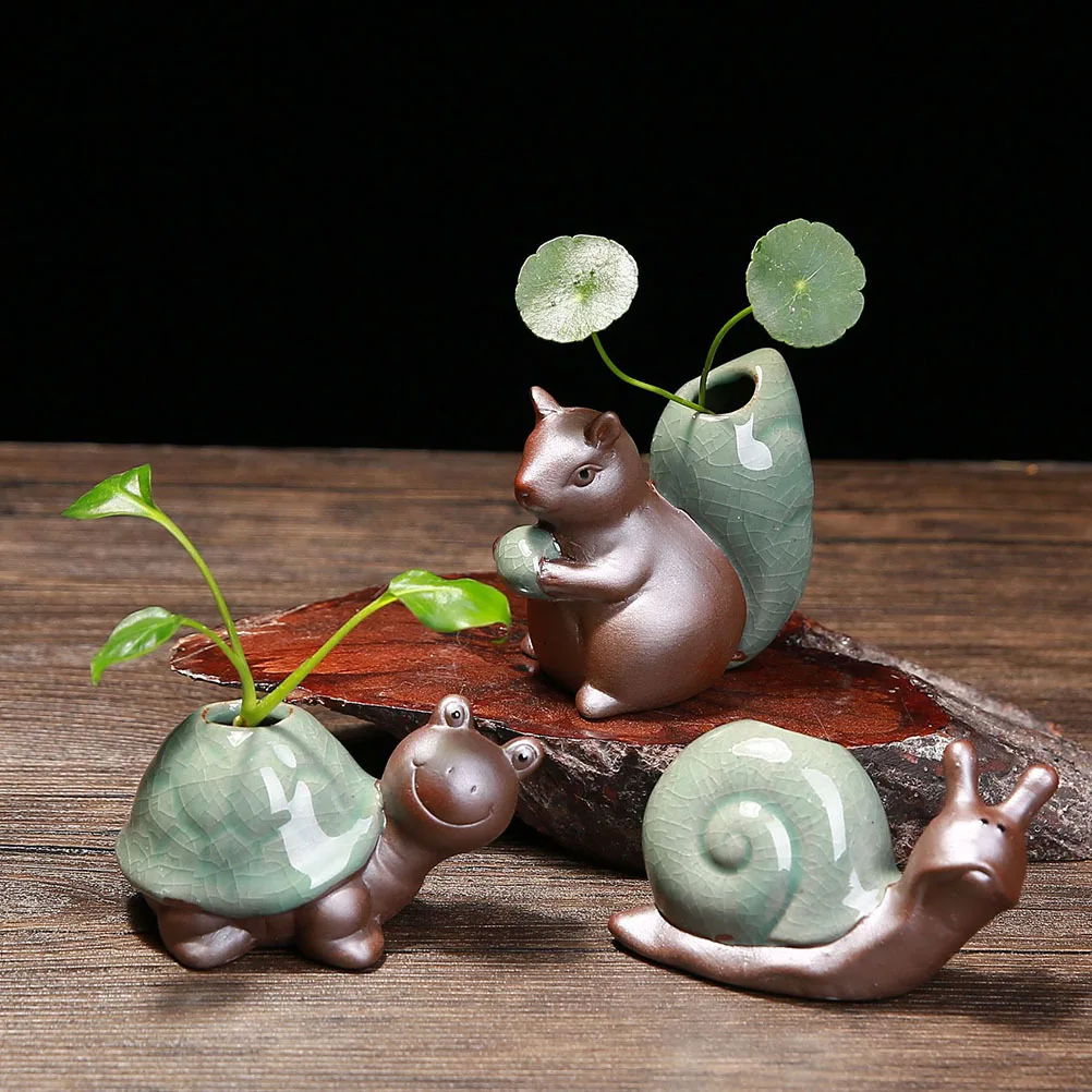 

Vintage Decor Mini Ceramic Vase Multi-purpose Tabletop Small Hydroponic Flower Arranging Ware Household