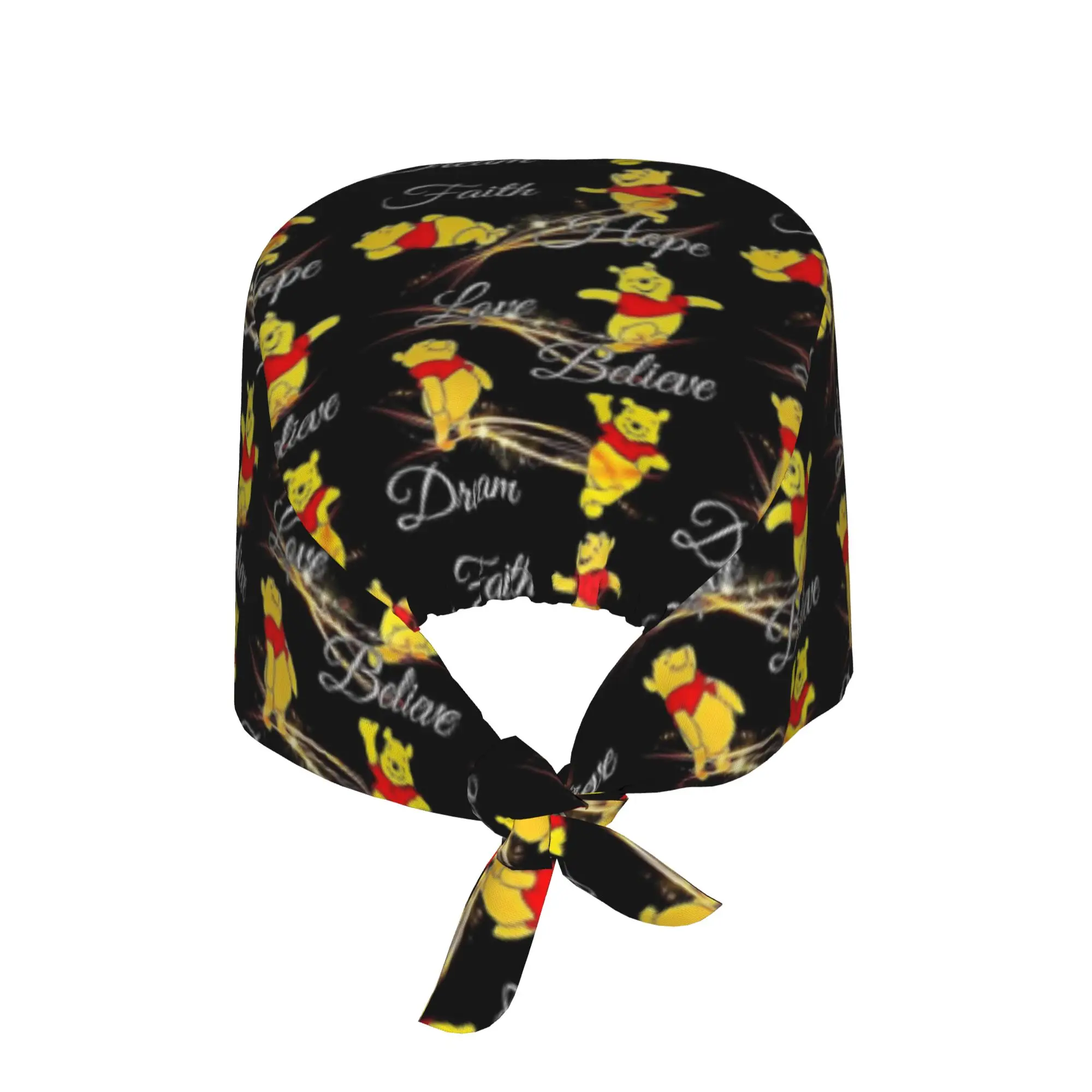 Custom Winnies Anime Poohes Medical Staff Scrubs Hat Men Women Bears Cartoon For Chef Hat Scrub Caps