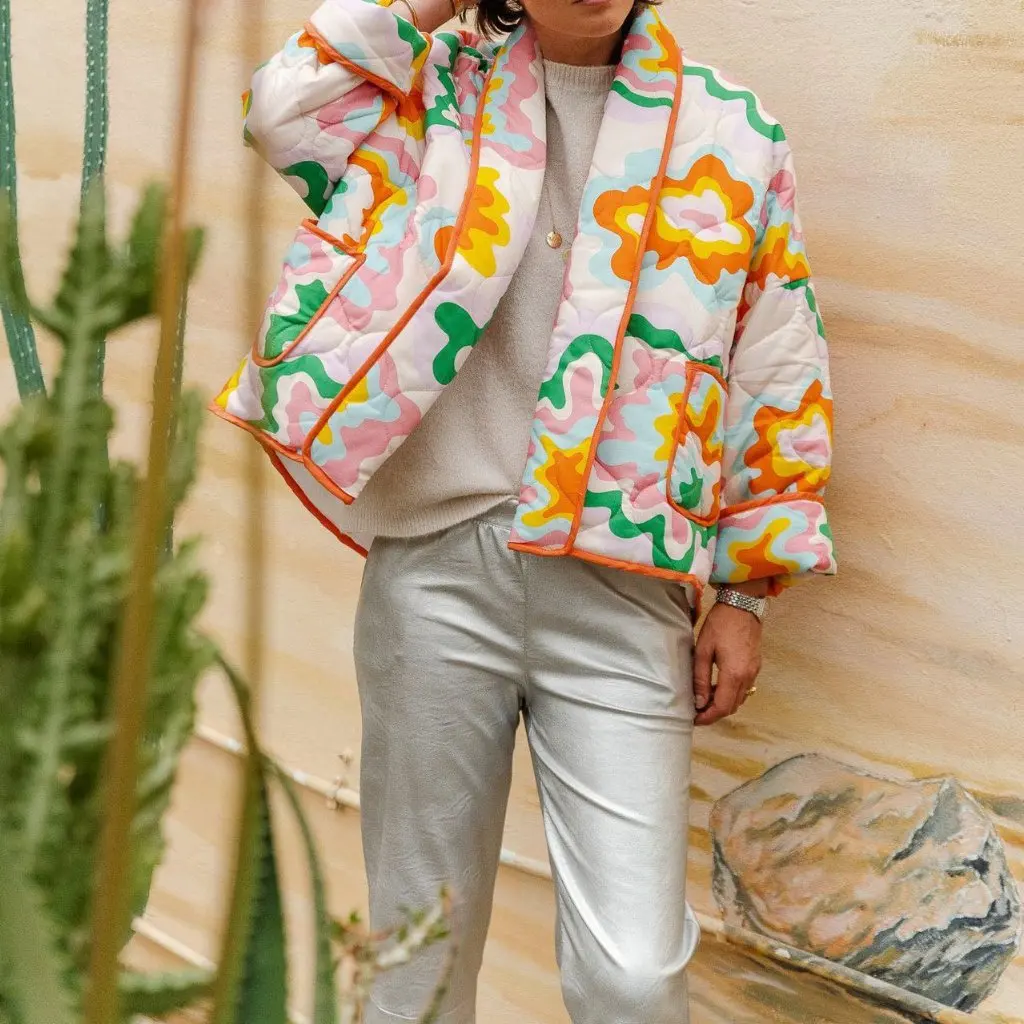 

Women's Cotton-Padded Coat Lapel Fashion Printed HY053 New Popular Autumn Winter New Arrival for