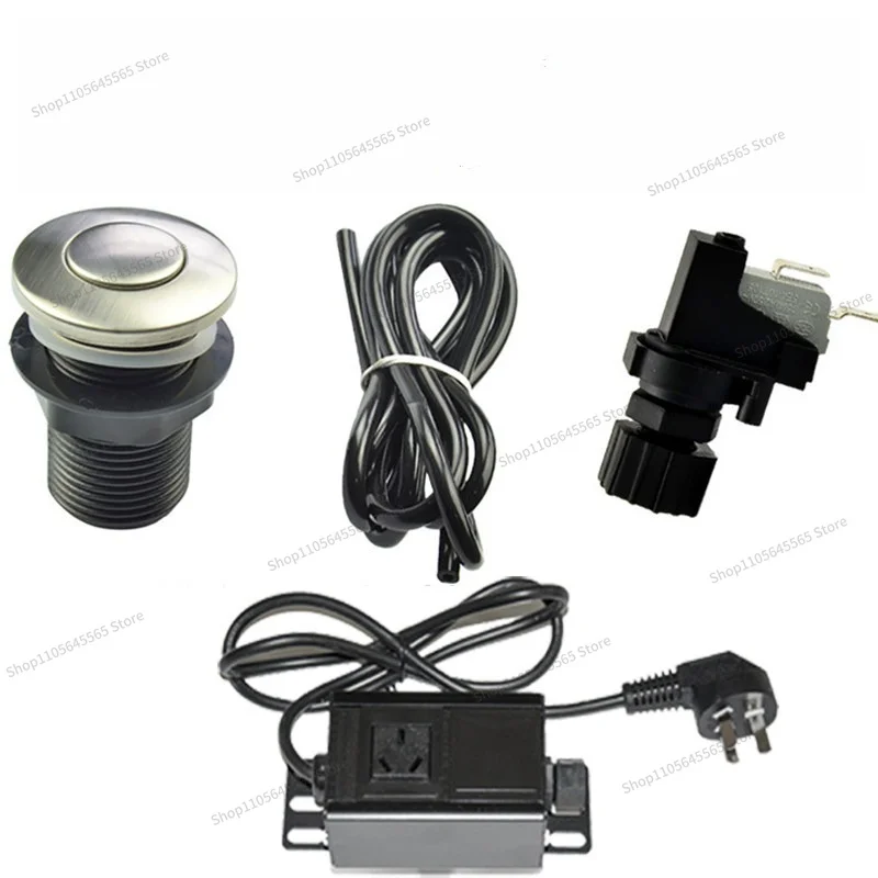 For Garbage Disposal Air Switch Kitchen Food Waste Grinder Micro Press Button Socket Tube