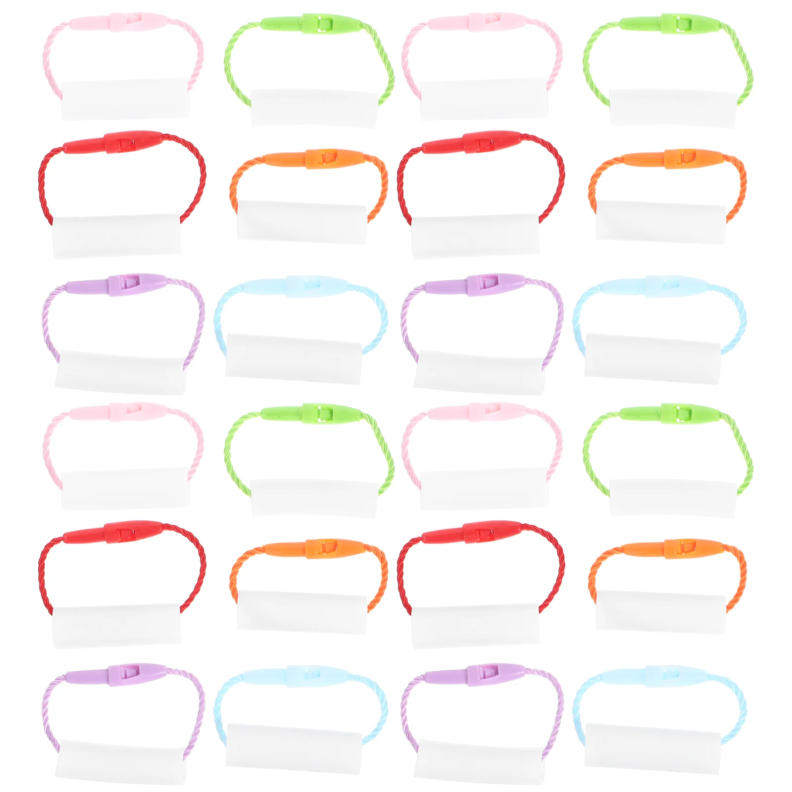 30Pcs Name Labels Identification Tags Daycare Name Tags Writable Name Tags With Hanging Rings Name Pendants (Random Color)