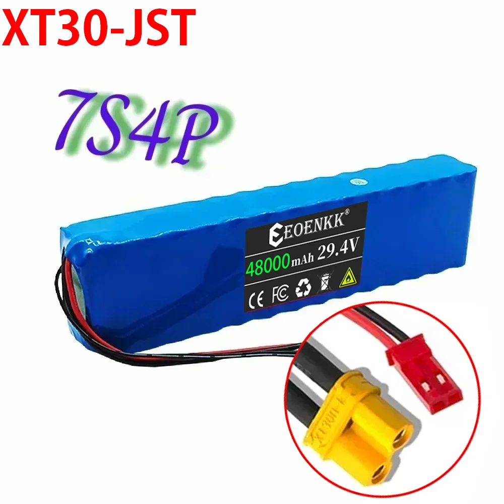 7S4P 24V 48000mAh 29.4V Electric Scooter Battery Lithium Electric Scooter 500W Electric Scooter Battery 29.4V 7S4P Battery