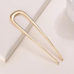 2 Pcs Hair Pins Hairpin French Accessories Metal for Buns Sticks 1400X350X050CM Thick Decorative