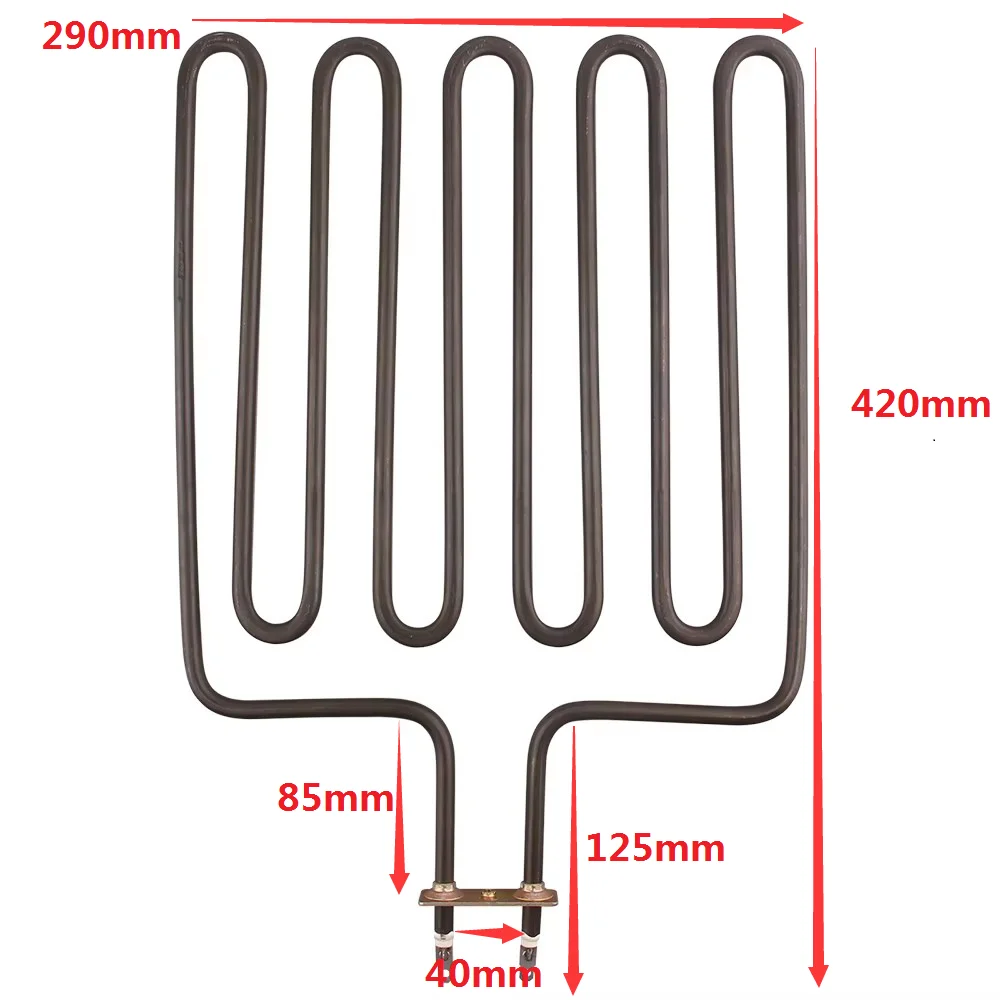 DERNORD Air Heater 230v Sauna Heating  Element 1500w 2kw 2670w 3kw SUS304 Electric Oven Stove Resistance