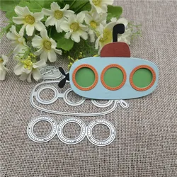 Cute submarine  background Frame Metal Cutting Dies Stencils For DIY Scrapbooking Decorative Embossing Handcraft Template