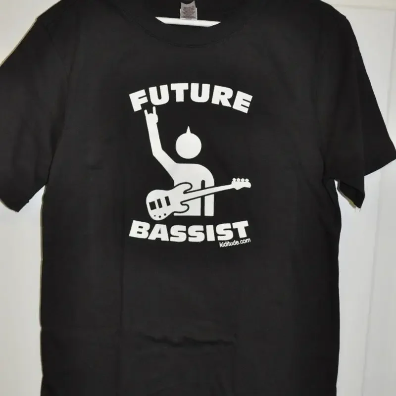CAMISETA NEGRA PARA NIÑO, FUTURO BATERISTA, BATERISTA, BEBÉ ROCKERO