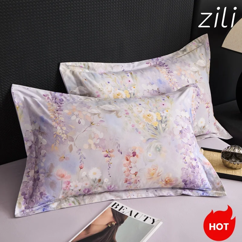 Cotton digital wind printing thickened thermal single pillowcase 48cmX74cm pair of pillowcases, no sheets