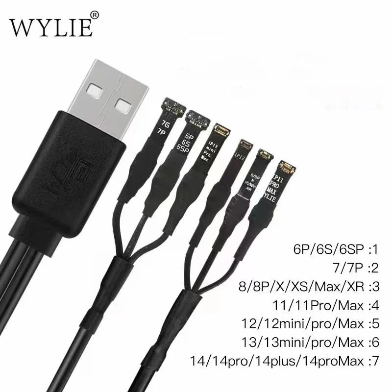 WYLIE Power Line For iPhone 6S 7 8P XR XS Max 11 12 13 14 Pro DC Power Supply Control Test Cable Tools