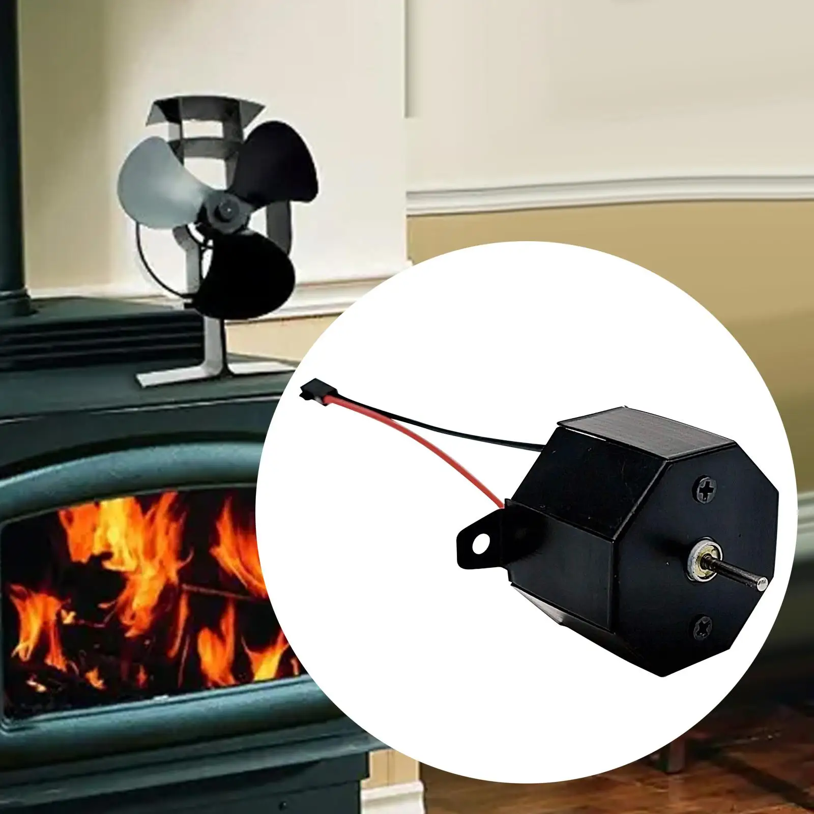 

Fireplace Fan Motor Replacement General Accessories Eco Fan Motor for Blower Fan Fireplace Thermal Fan Stove Burner Wood Stove