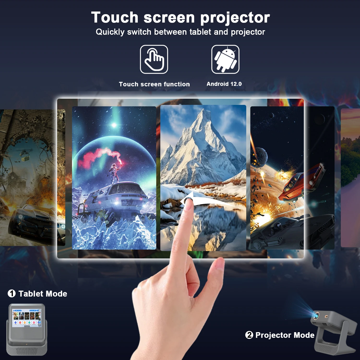 ApexTPProjector, 4K HD Smart W - Netflix Home Cinema recension och pris