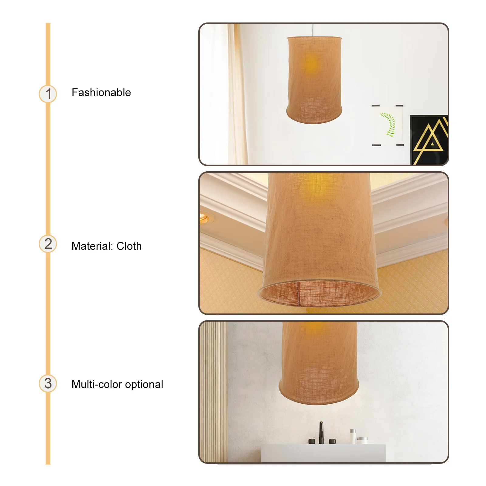 

Cloth Lampshade Hanging Lamp Shade Ceiling Light Cover for Bedroom Living Room Party Bars Decor Stable Structure Comfortable