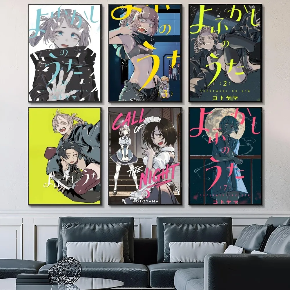 Anime Call Of The Night Self-adhesive Art Waterproof Paper Sticker Coffee House Bar Room Wall Decor