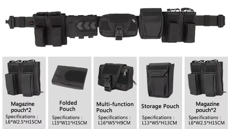 Yakeda Gear User Outdoor Black Hunting Tactics Law Enforcement Duty Security Traffic air gun Belt airsoft equipment