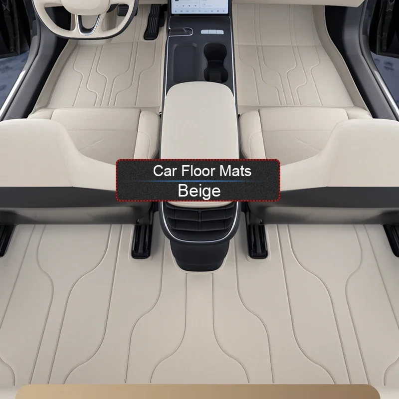 Custom Nappa Leather Anti-Slip Car Foot Protect Mat Luxury Waterproof Floor Pad Interior Accessory For NIO ET5T 2024-Present