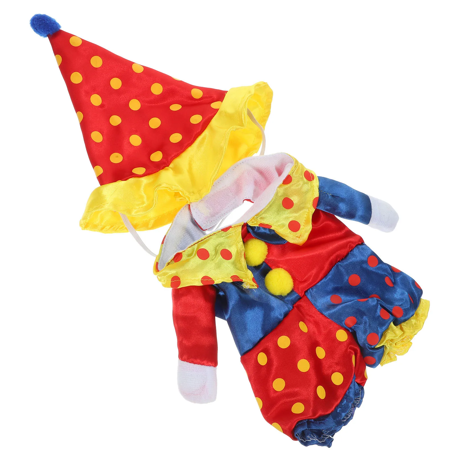 

Dog Clothes Size M Clown Shaped Warm Comfortable Coat for Autumn Spring Small Dogs Holiday Party Wear Dog Supplies