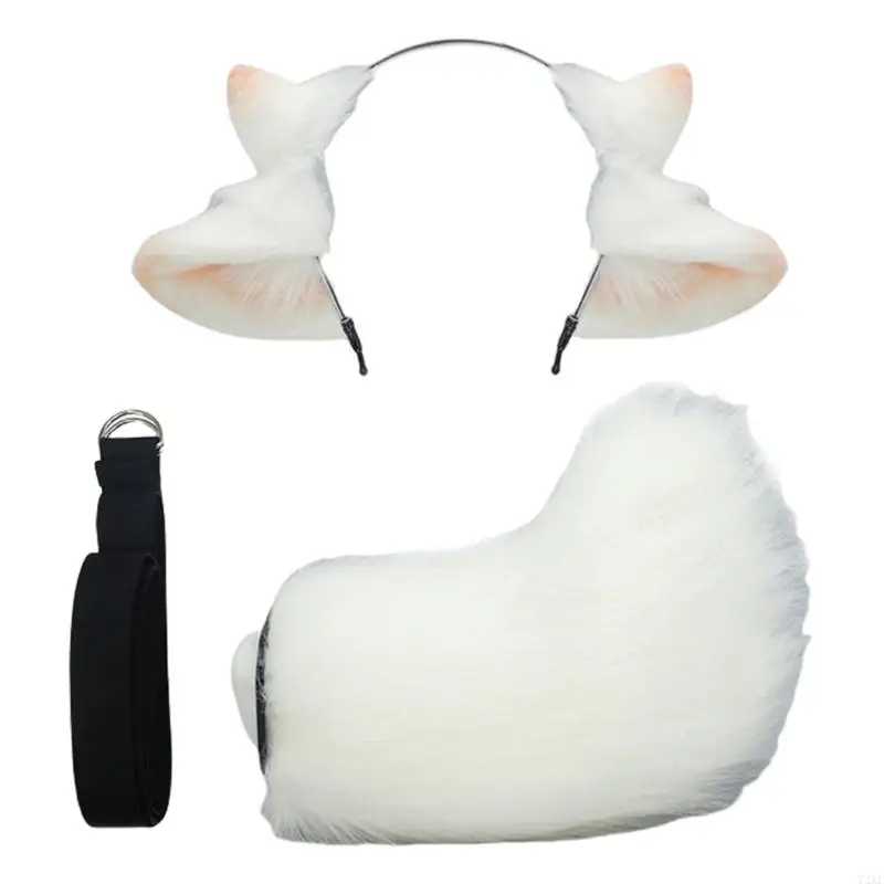 72XE Traje Cosplay Animal Oveja Diadema con Orejas Oveja para Cosplay Halloween para niños y Adultos