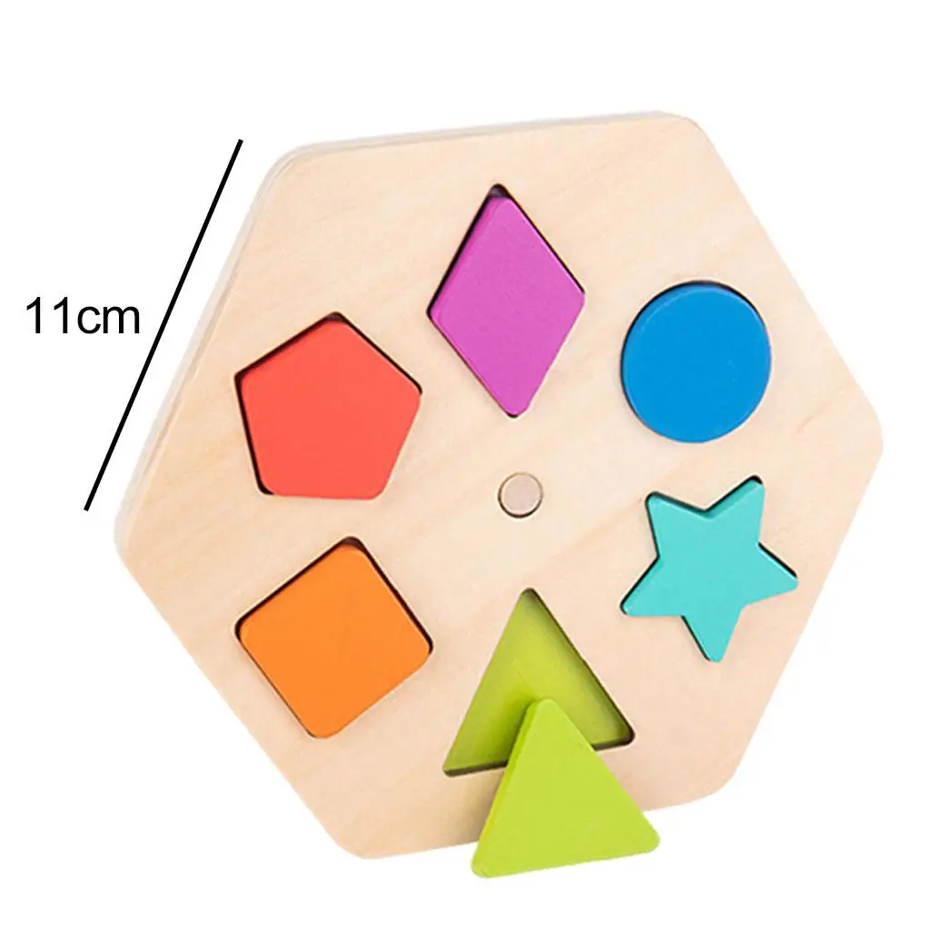 

Rotating Matching Puzzles Shape Recognition Set Montessori Toys for Children