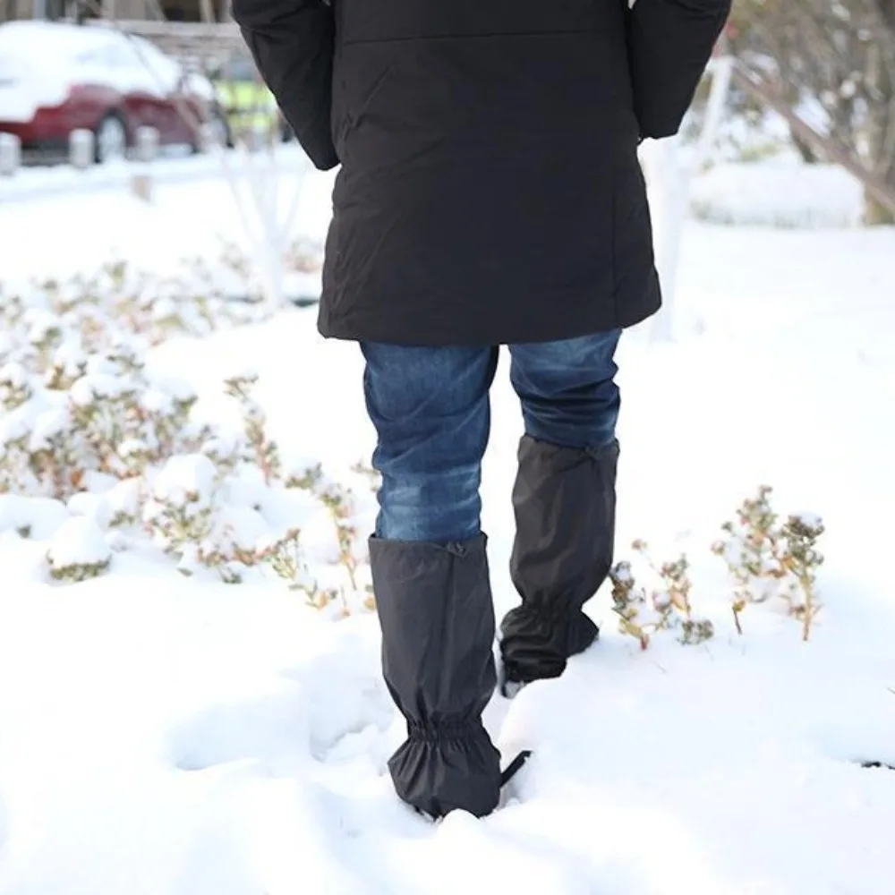 

Long Tube Winter Outdoor Leg Gaiters Waterproof Keep Warm Pants Shoes Cover Elastic Strap Breathable Legs Protection Guards