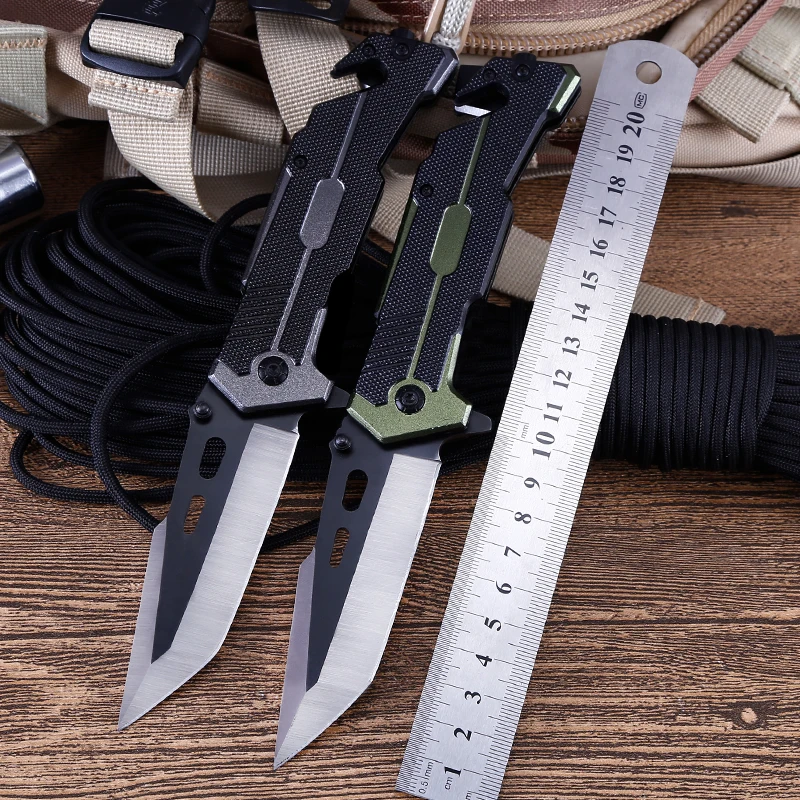 

Ztech Folding Knife 8.46'' Survival Tactical Pocket 440C Steel Blade Outdoor Camping Hunting Knives For Self-defense EDC Tools