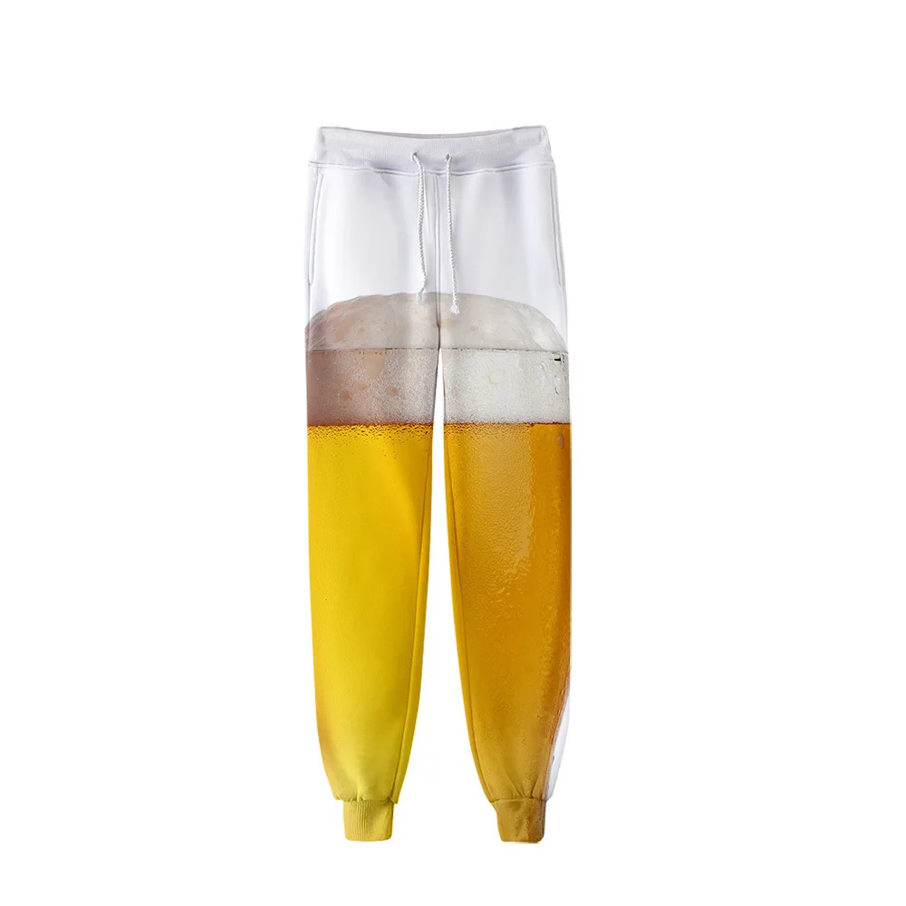

Beer 3D Printed Joggers Sweatpants Fashion Casual Jogging Pants Streetwear HIp Hop Slim Men/Women Warm Pants Trousers