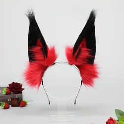 Hazbin Hotel Alastor Cosplay Headwear Women Gril Cute Alastor Costume Detachable Ear Headband for Party Birthday XMAS Gift