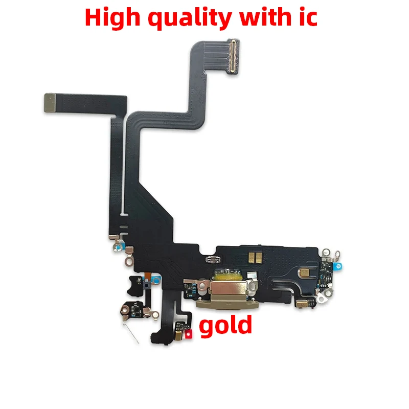 New 1:1 with IC For iphone 14 pro 14pro Charging Port Flex Microphone Mini USB Charger Dock Connector Repair Replacement