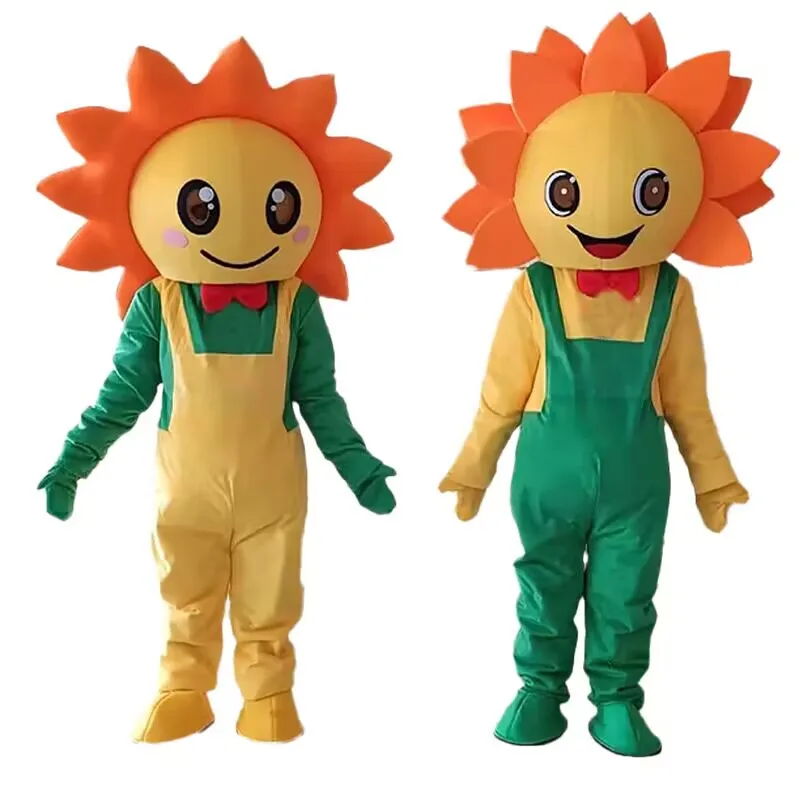 Lovely Sunflower Mascot Costume Cartoon Performance Props Christmas Halloween Party Anime Flower Cosplay Set