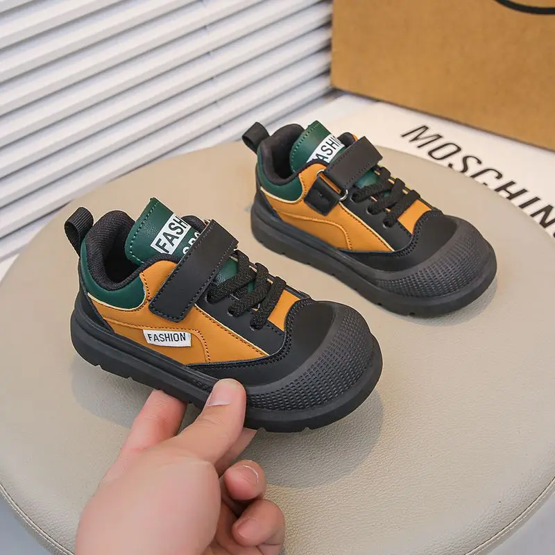

2025 Outdoor Boys' Sports Shoes Comfortable Leather Sport Children Shoes Boy Kid School Shoe Anti Slip Student Running Shoe