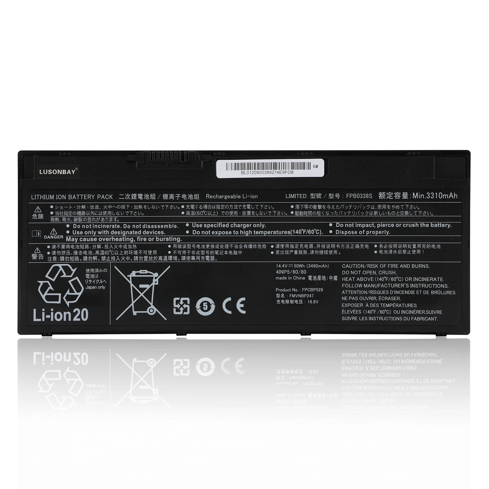 

FPB0338S FPCBP529 FPCBP531 FMVNBP248 Аккумулятор для Fujitsu LifeBook T937 T938 T939 E548 E549 E558 E559 U747 U748 U749 U758 U759