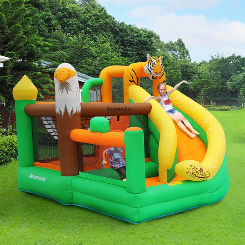 

Inflatable Castle Trampoline Home Indoor and Outdoor Small Slide Trampoline