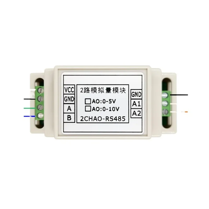 2 Channels 0-10V  0-5V Module Analog Voltage Output Module AO Module RS485 Communication MODBUS