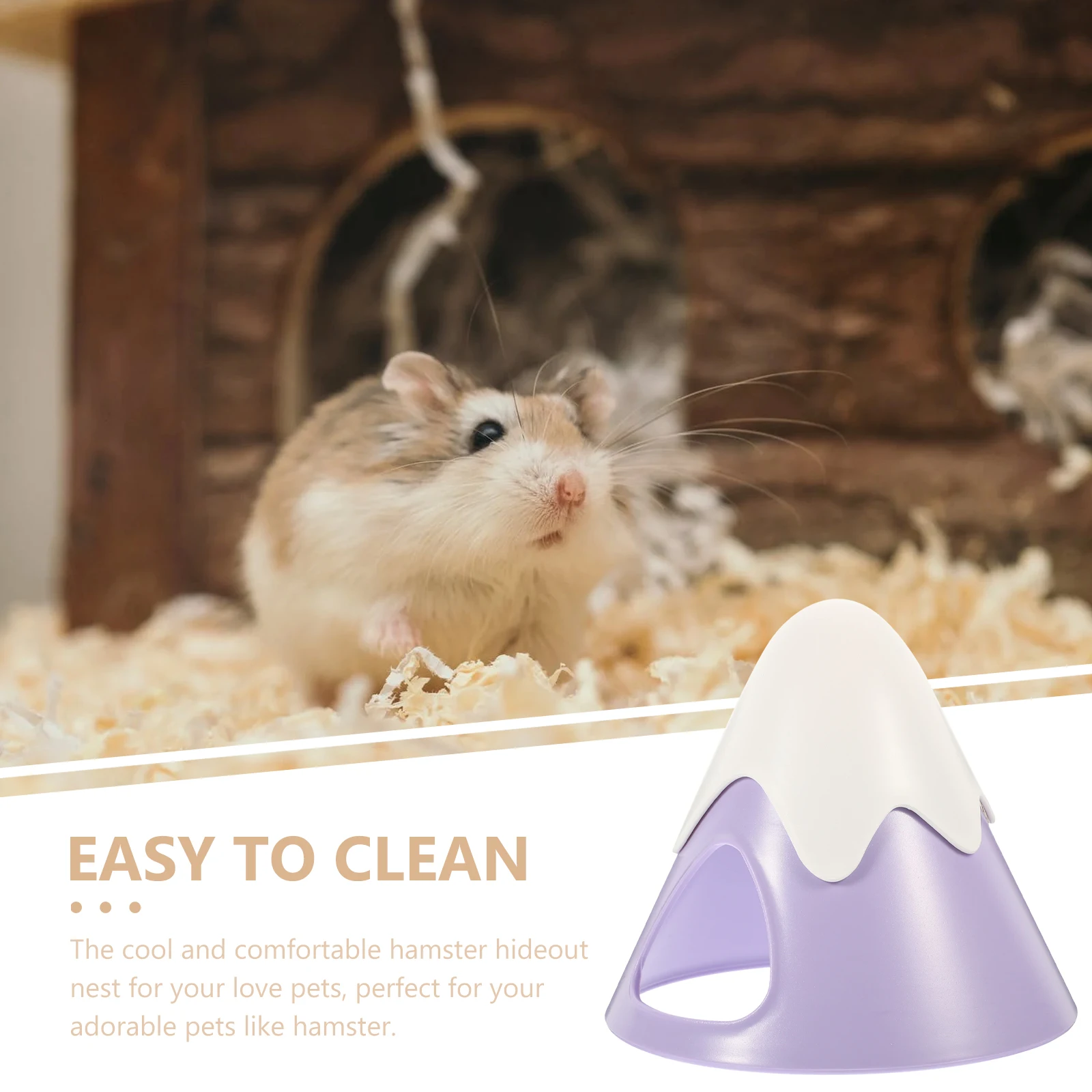 

Safe Hamster Hut Plastic Small Pets Bed Easy Clean Deodorize Comfortable Rest Place Adorable Design Guinea Pig Hideout