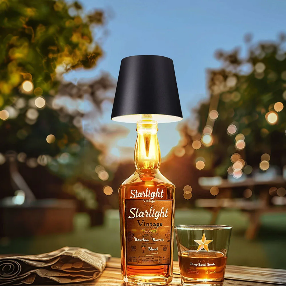 USB شحن زجاجة الجدول مصباح التحكم باللمس 3 ألوان ومصباح الليل يعتم ستبليس مناسبة لأضواء مكتب زجاجات النبيذ بار