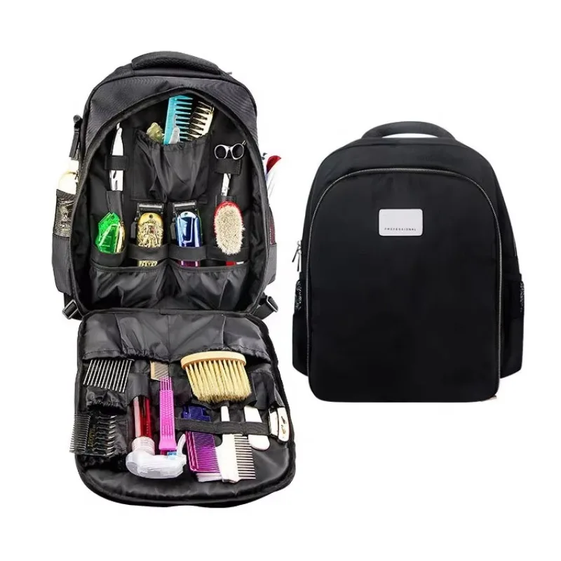 

Портативный парикмахерский стилист, дорожный чехол, многофункциональный рюкзак, косметический органайзер, коробка, водонепроницаемая сумка для хранения машинки для стрижки инструментов