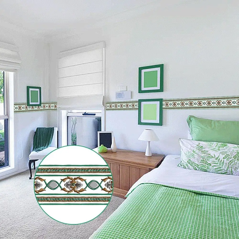 Fashion 10 Meter Wall Base Self Adhesive Anti-collision Skirting Line Soft Thickened Wall Sticker Living Room